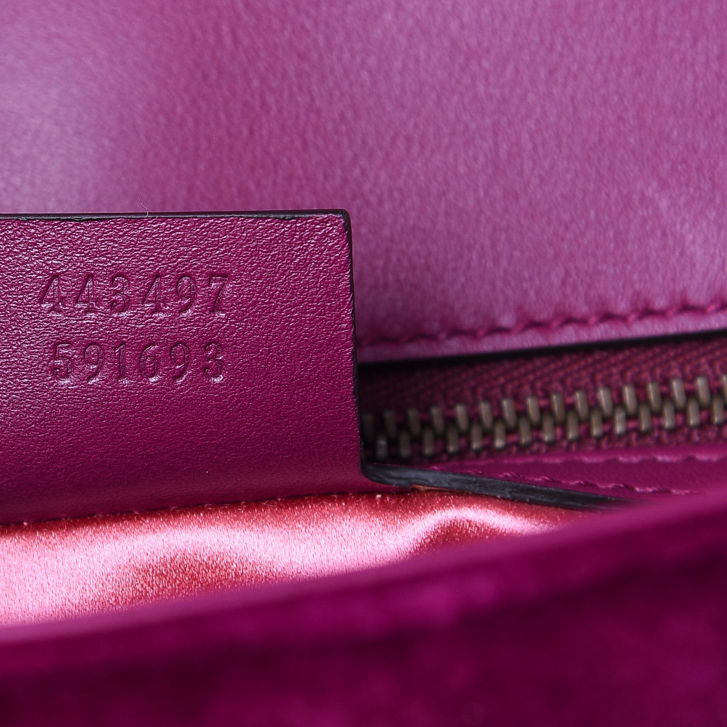 Gucci Velvet Matelasse Small GG Marmont Shoulder Bag Fuchsia Violet Cyclamen 6 of 10
