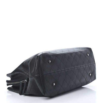 Chanel Grained Vegetal Calfskin Urban Shopping Tote Black 4 of 16