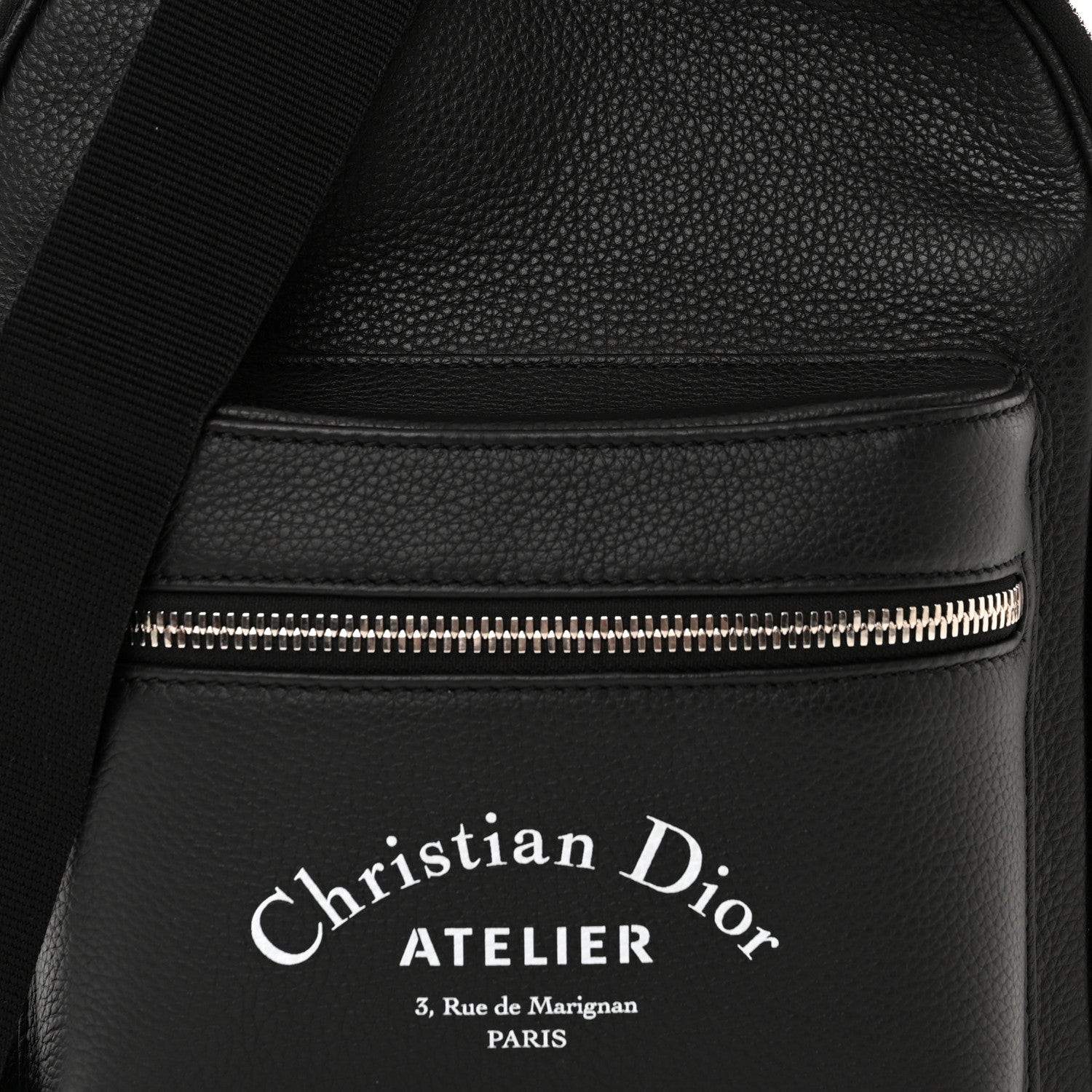 Christian Dior Grained Calfskin Mini Rider Backpack Black 8 of 10