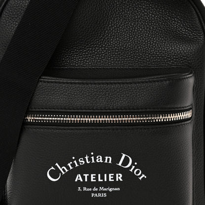 Christian Dior Grained Calfskin Mini Rider Backpack Black 8 of 10
