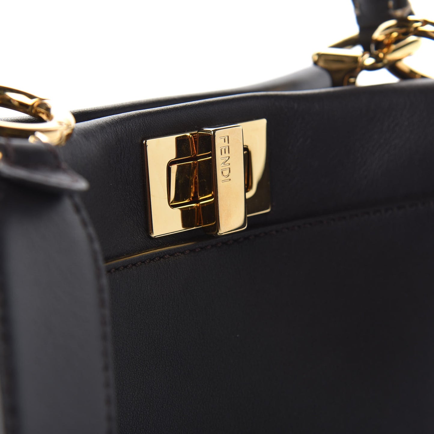 Vitello Seta Nabuk Pequin Mini Peekaboo Iconic Satchel Ebano Tobacco Moro