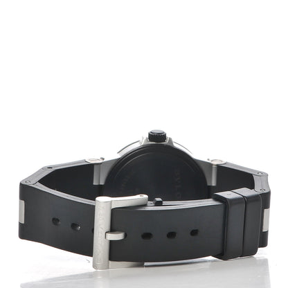 Bulgari Aluminum Rubber 32mm Diagono Quartz Watch 4 of 7