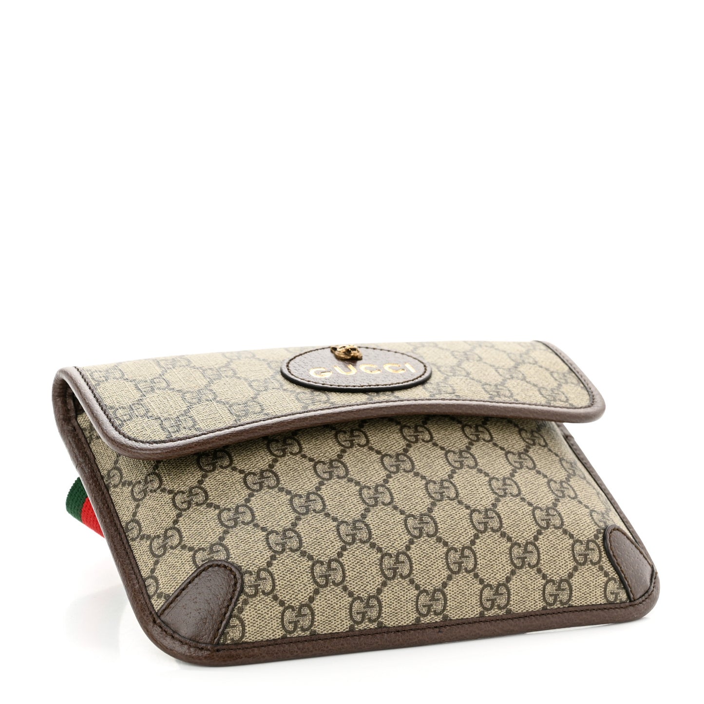 GG Supreme Monogram Neo Vintage Web Belt Bag Brown