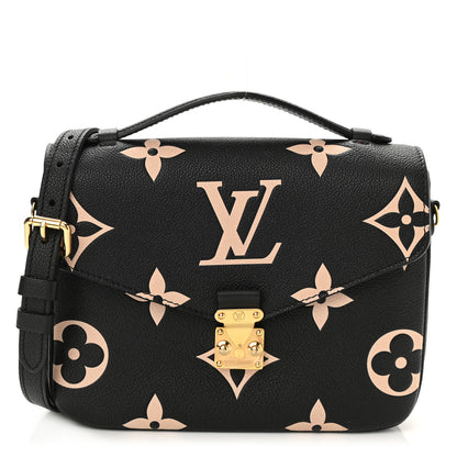 Louis Vuitton Empreinte Monogram Giant Pochette Metis Black Beige 1 of 7