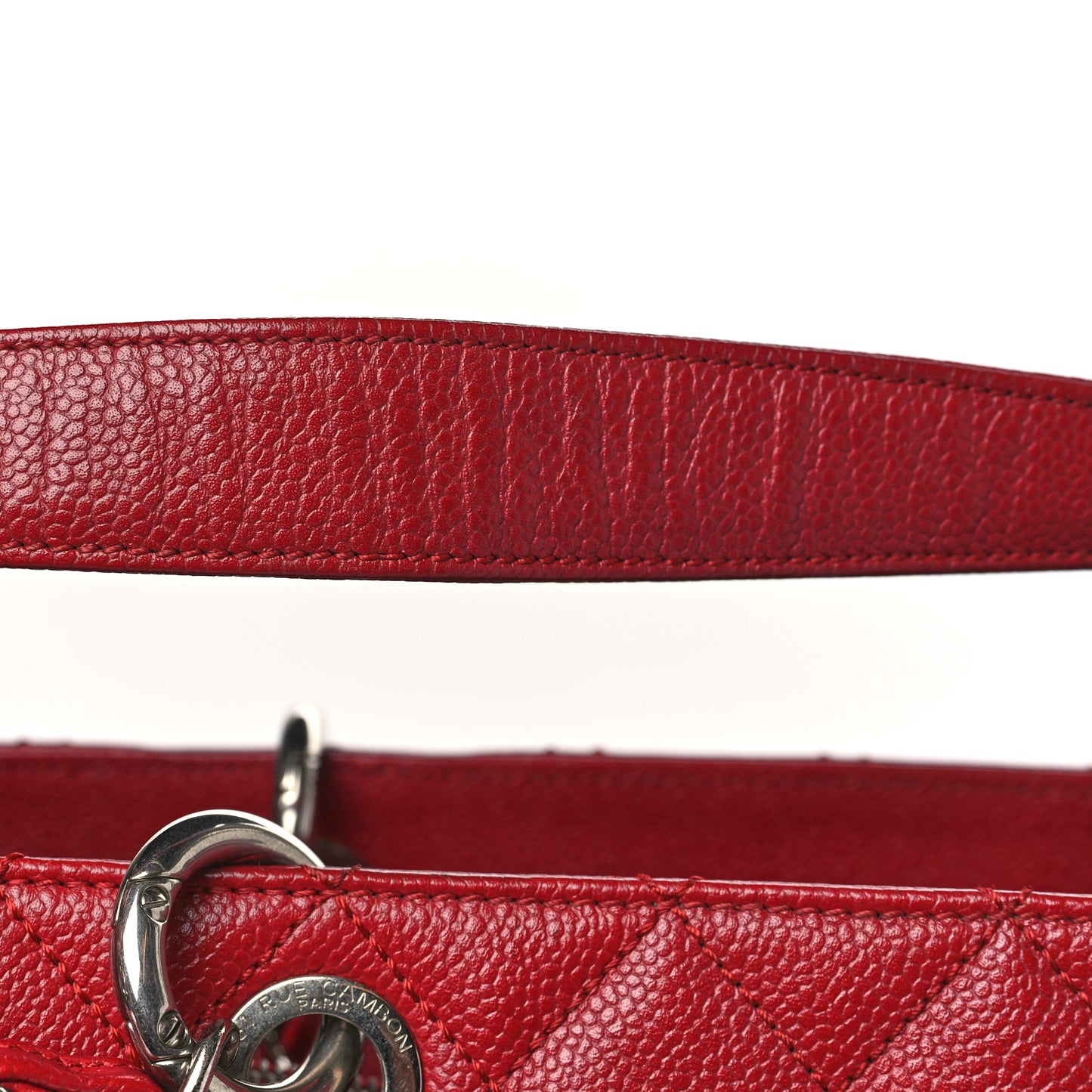 Caviar Quilted XL Grand Shopping Tote GST Red