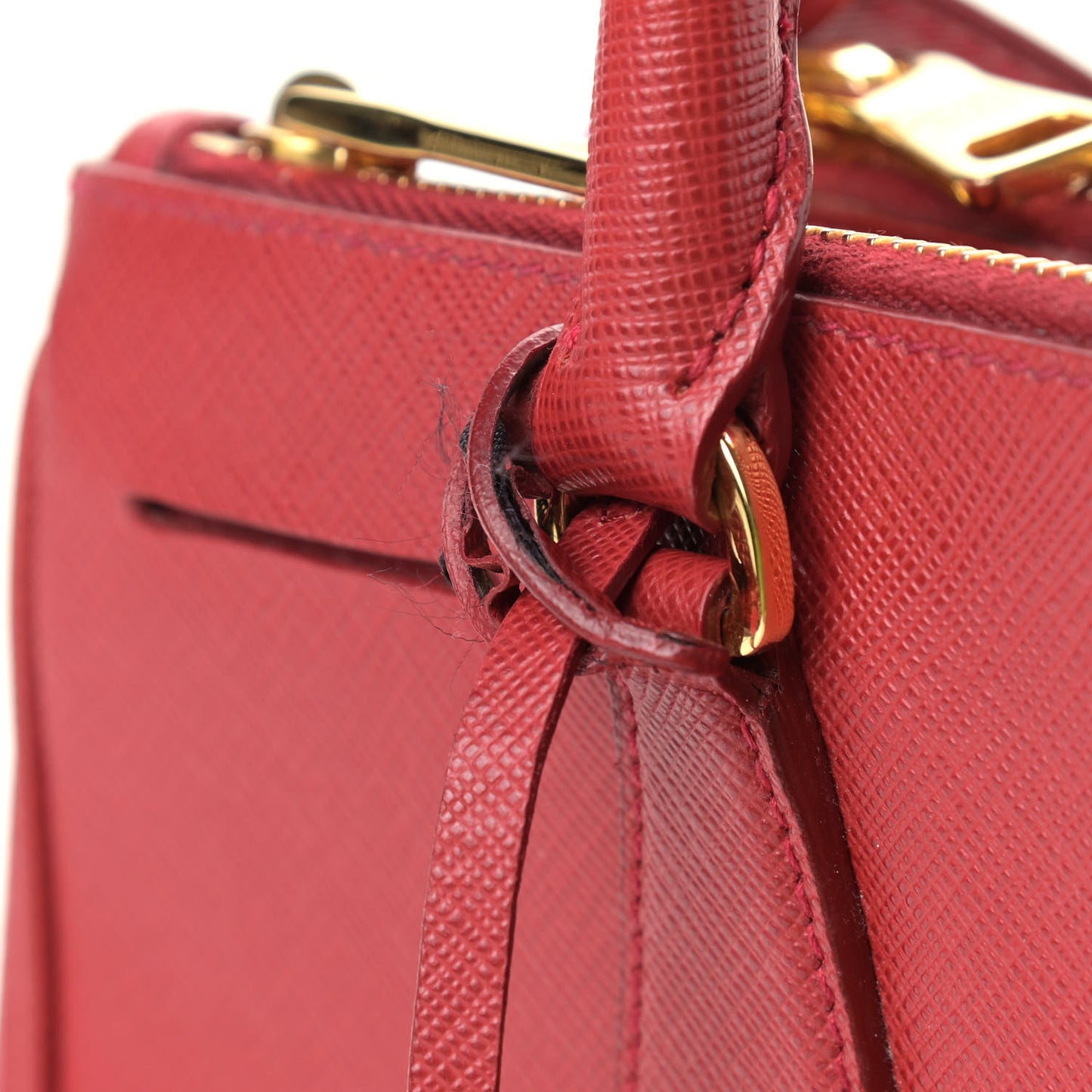 Saffiano Small Galleria Double Zip Tote Fuoco