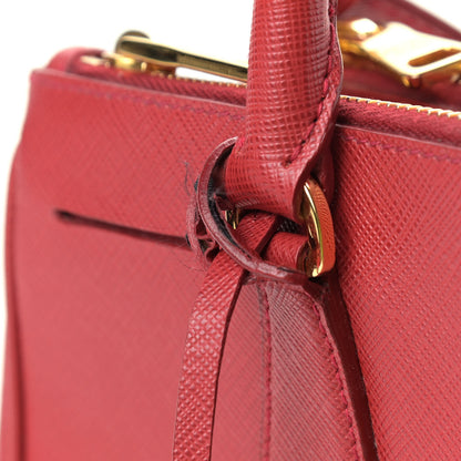 Prada Saffiano Small Galleria Double Zip Tote Fuoco 11 of 11