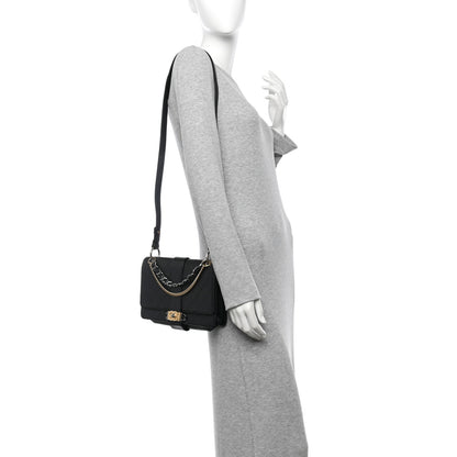 Chanel Calfskin Stitched Multi Chain Flap Bag Black 2 of 12