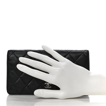 Chanel Lambskin Quilted Yen Wallet Black 2 of 14