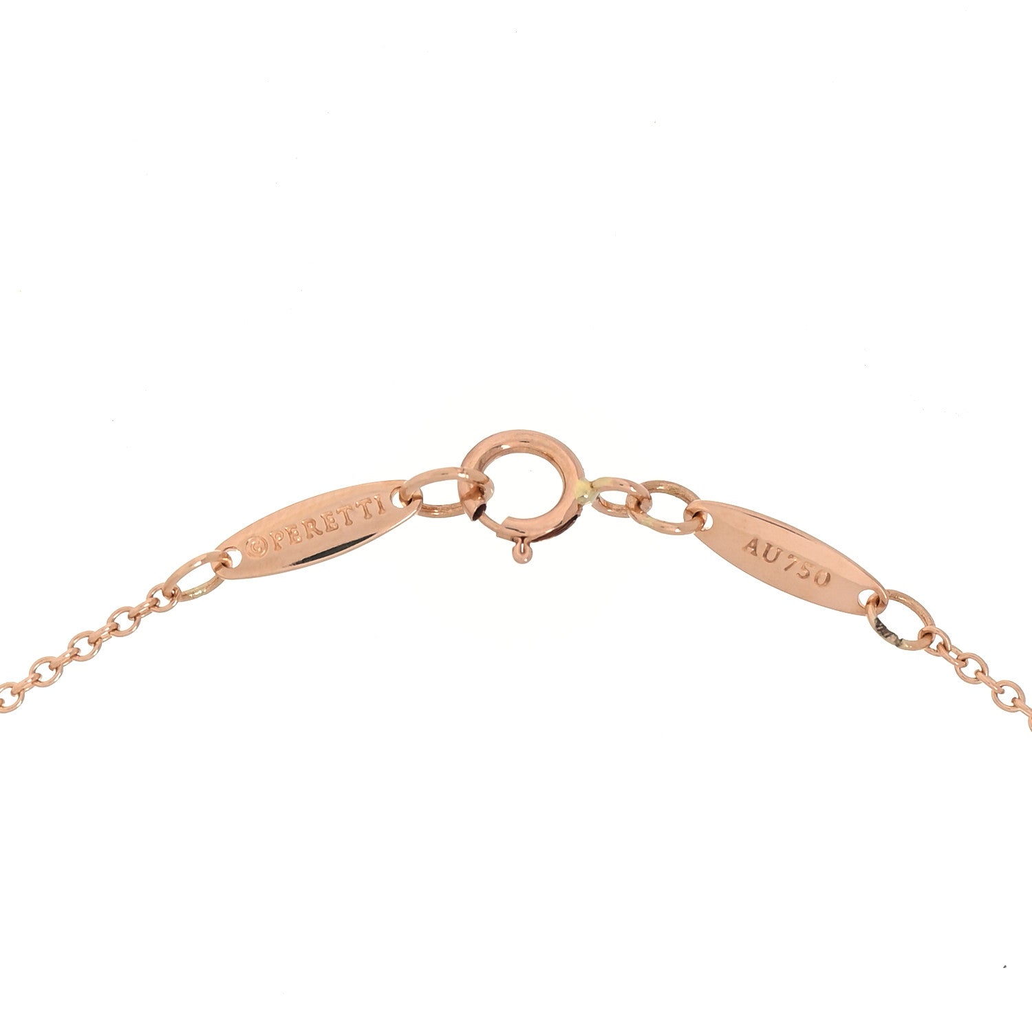 Tiffany 18K Rose Gold Diamond .03ct Elsa Peretti Diamonds by the Yard Pendant Necklace 4 of 4