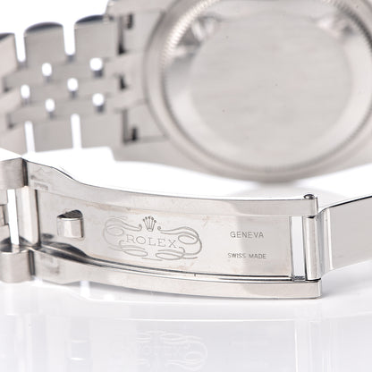Rolex Stainless Steel 18K White Gold 36mm Oyster Perpetual Datejust Watch Blue Roman 116234 5 of 7