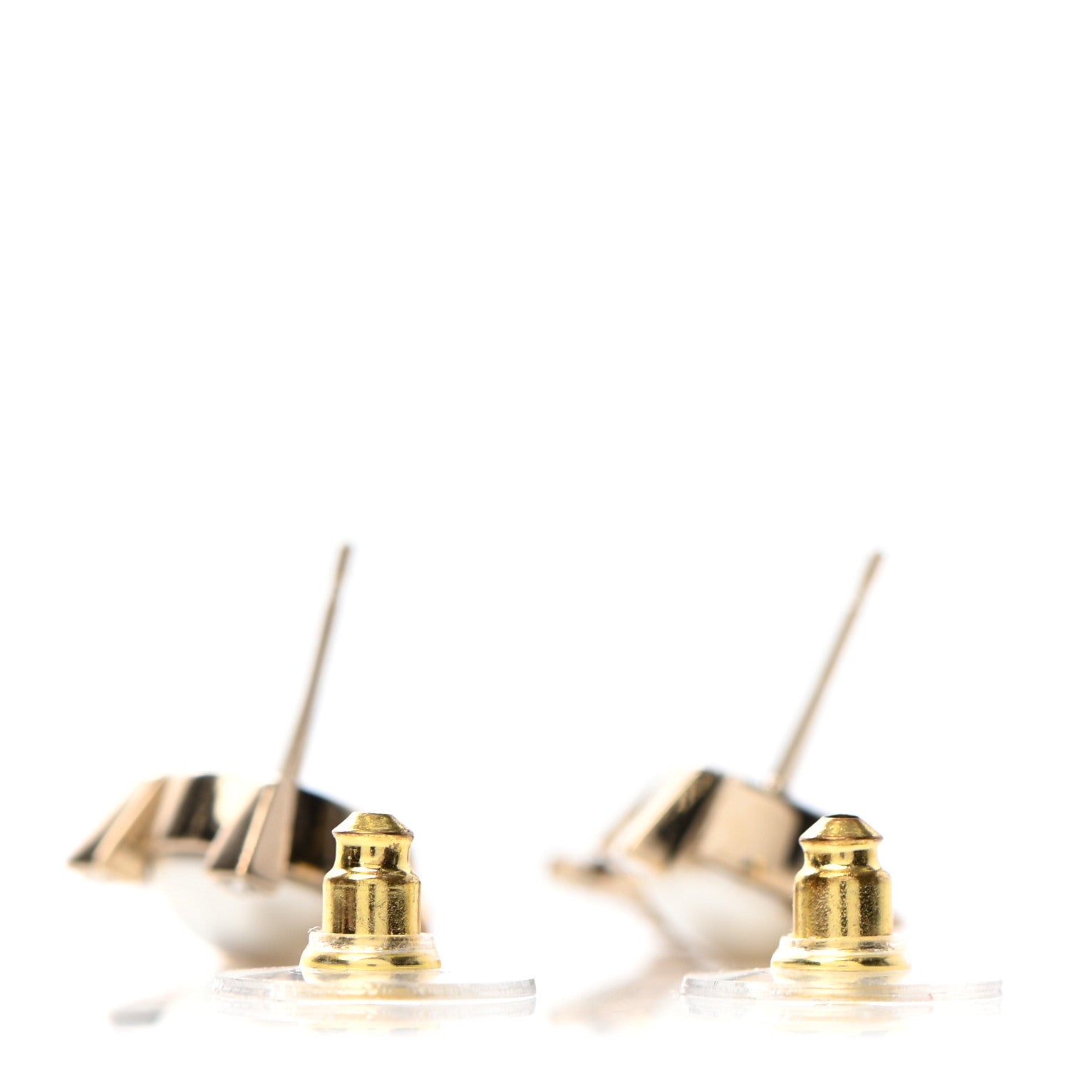 Chanel Crystal Pearl CC Drop Earrings Gold 3 of 4