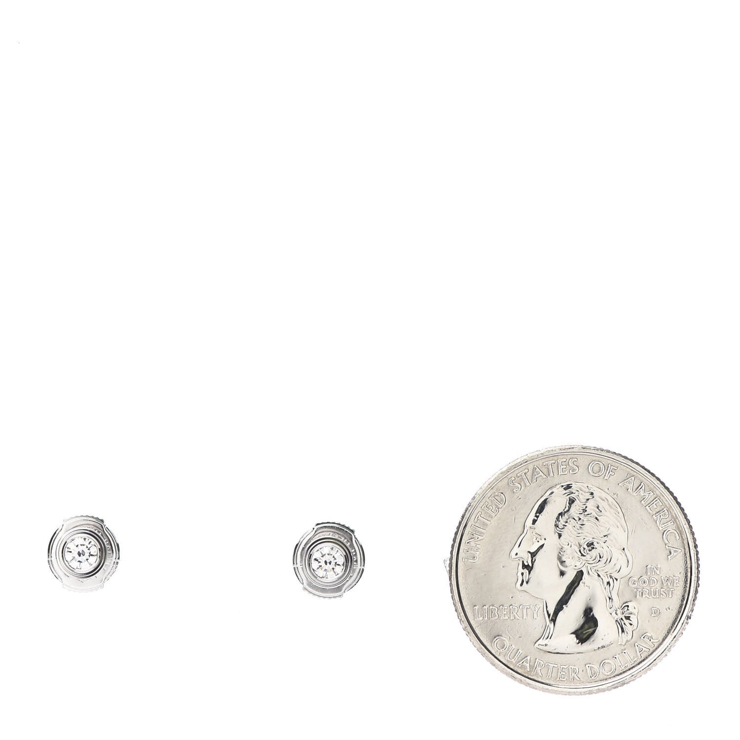 18K White Gold Diamond MM D'Amour Earrings