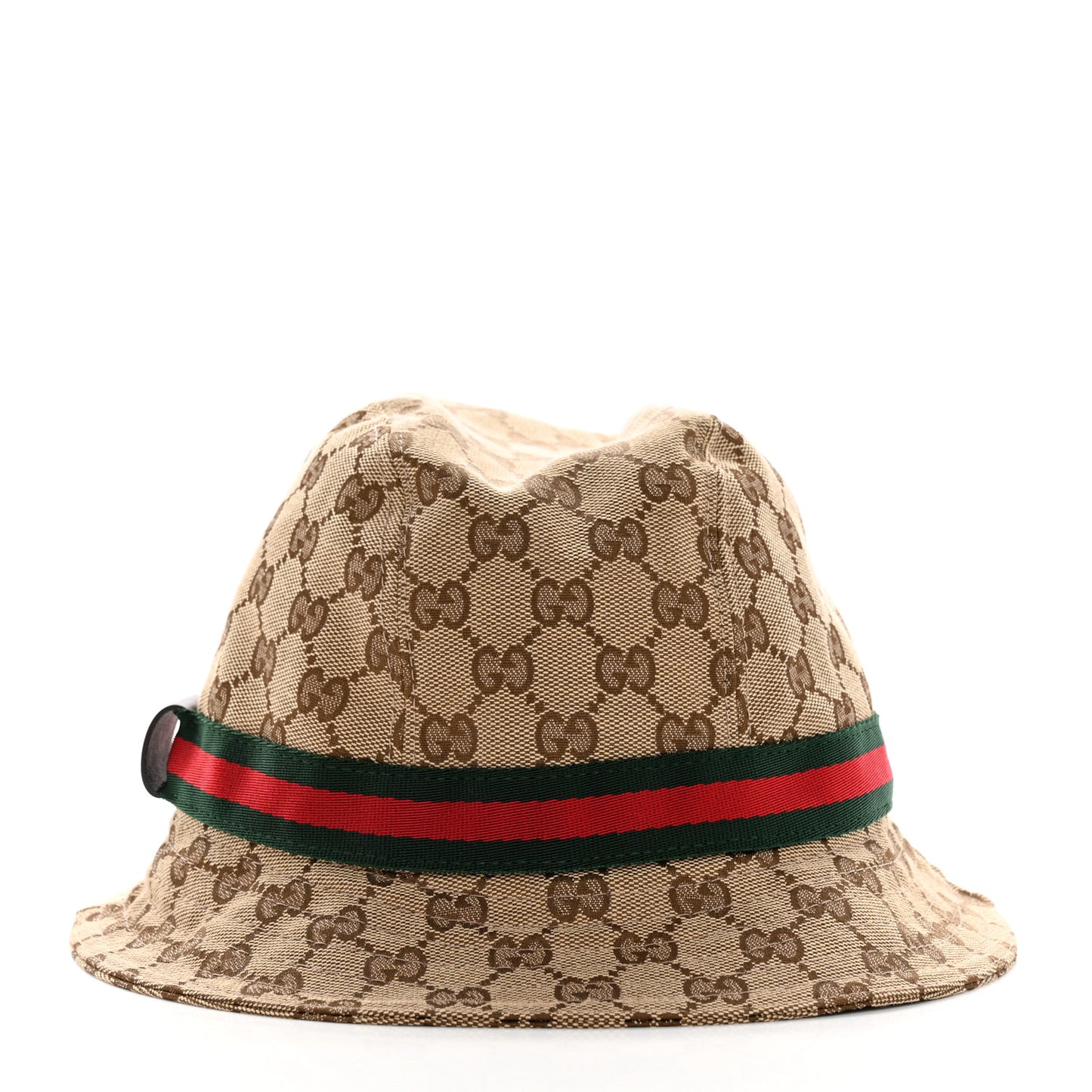 GG Monogram Web Bucket Hat XL Brown
