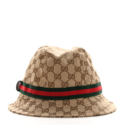 Gucci GG Monogram Web Bucket Hat XL Brown 5 of 9