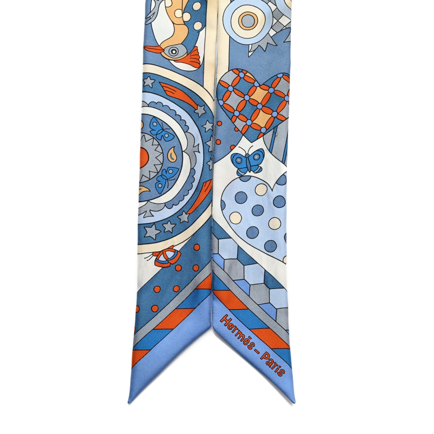 Silk Les Murmures De La Foret Twilly Bleu Jean Orange