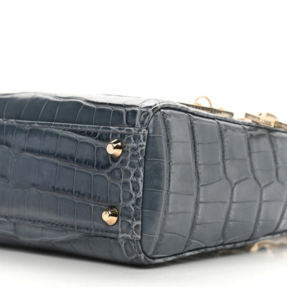 Christian Dior Alligator Crystal Mini Lady Dior Blue 9 of 9