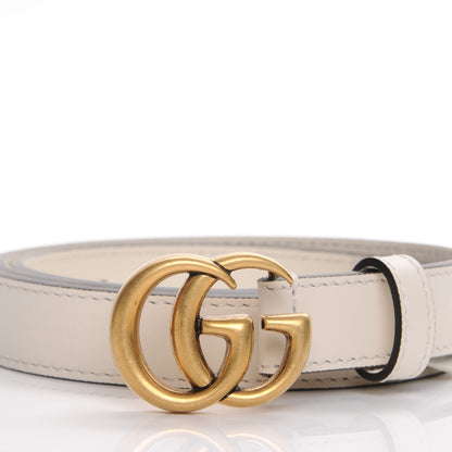 Gucci Calfskin Double G 20mm Belt 90 36 Mystic White 5 of 8