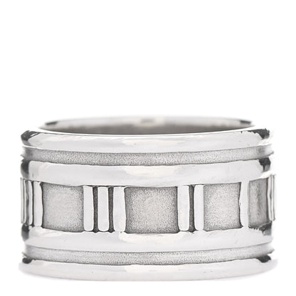 Tiffany Sterling Silver 12mm Atlas Band Ring 56 7.5 3 of 4