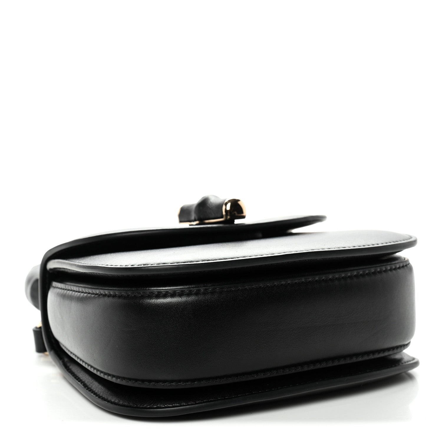 Gucci Boarded Dyana Lux Calfskin Web Monochrome Mini Bamboo 1947 Top Handle Bag Black 5 of 14