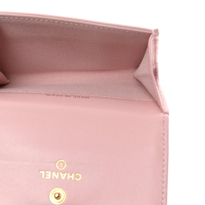 Chanel Lambskin Quilted Chanel 19 Flap Card Holder Light Pink 5 of 9