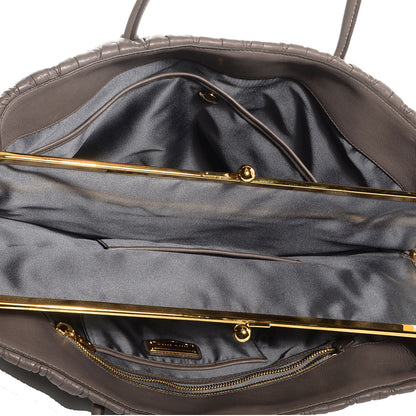 Miu Miu Matelasse Leather Tote Argilla 5 of 9