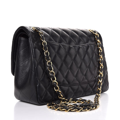 Chanel Lambskin Quilted Jumbo Double Flap Black 4 of 8