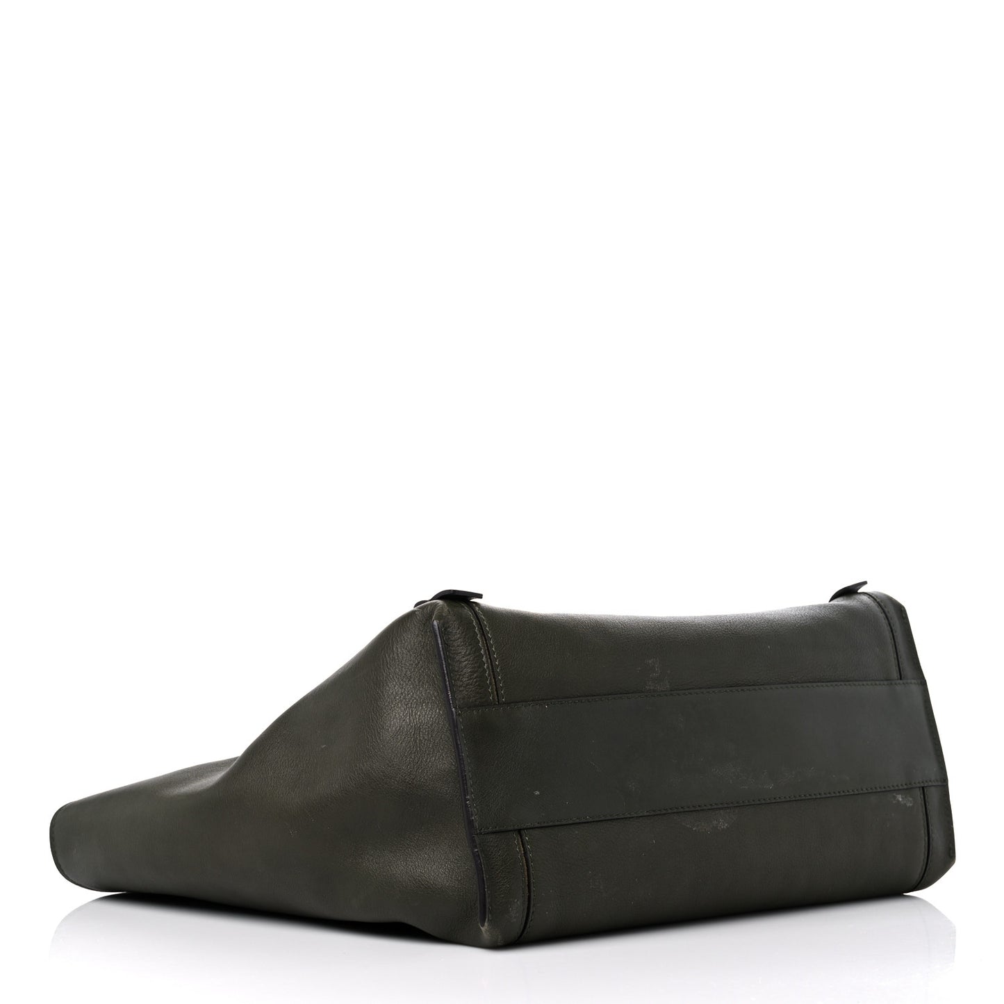 Smooth Calfskin Medium Milo Shopping Tote Midnight Green