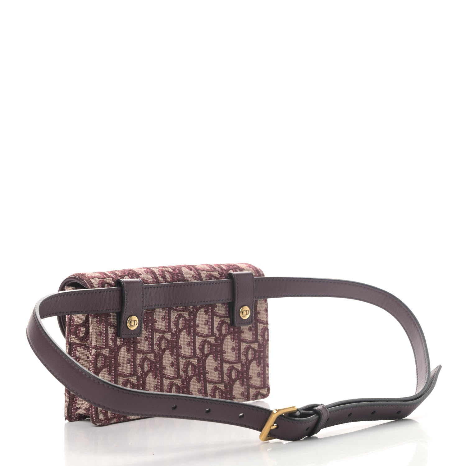 Christian Dior Oblique Saddle Belt Bag Bordeaux 2 of 4