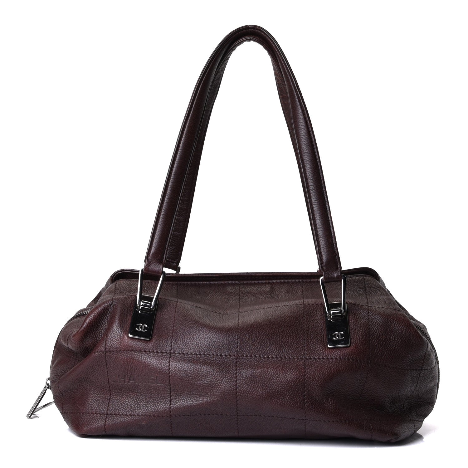 Chanel Caviar Square Stitched Tote Dark Brown 1 of 8