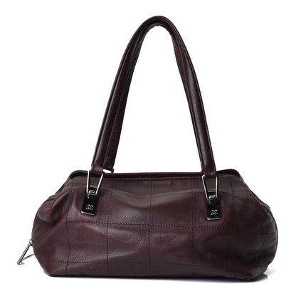 Chanel Caviar Square Stitched Tote Dark Brown 1 of 8