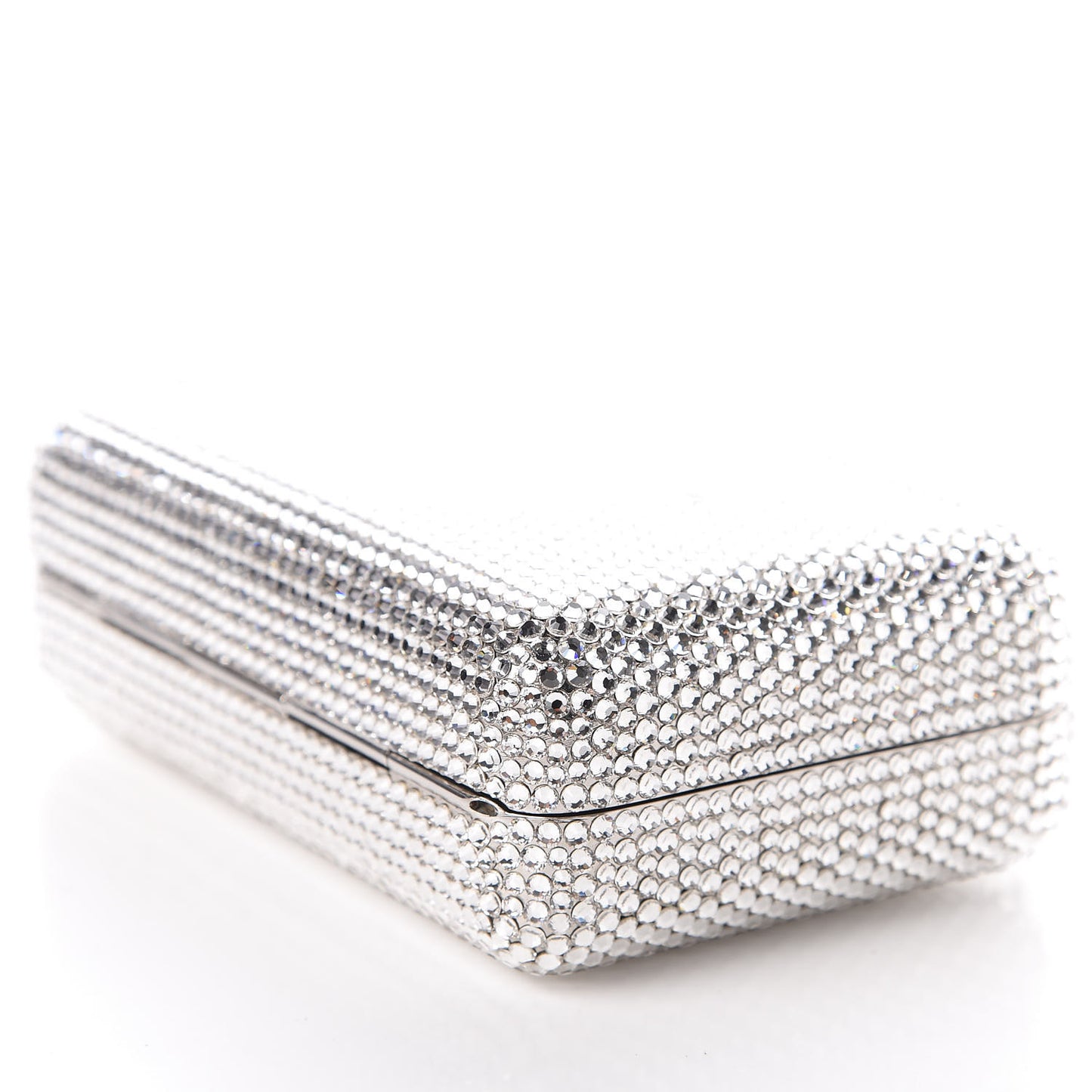 Crystal Minaudiere Clutch Silver