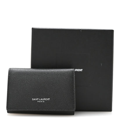 Saint Laurent Grain De Poudre Key Holder Wallet Black 8 of 8