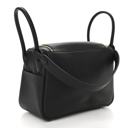 Hermes Taurillon Clemence Lindy 26 Black 3 of 9