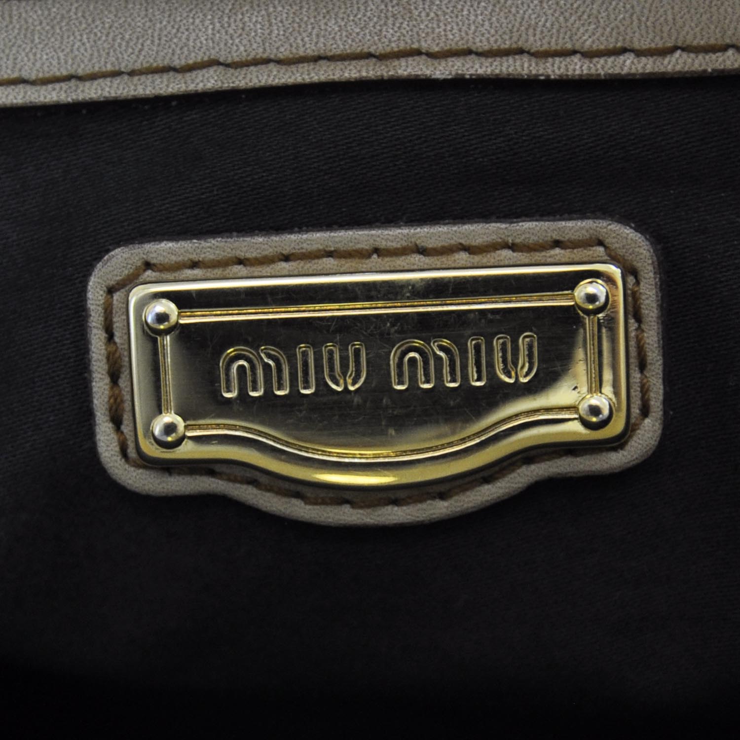 Miu Miu Leather Front Pocket Tote 10 of 11