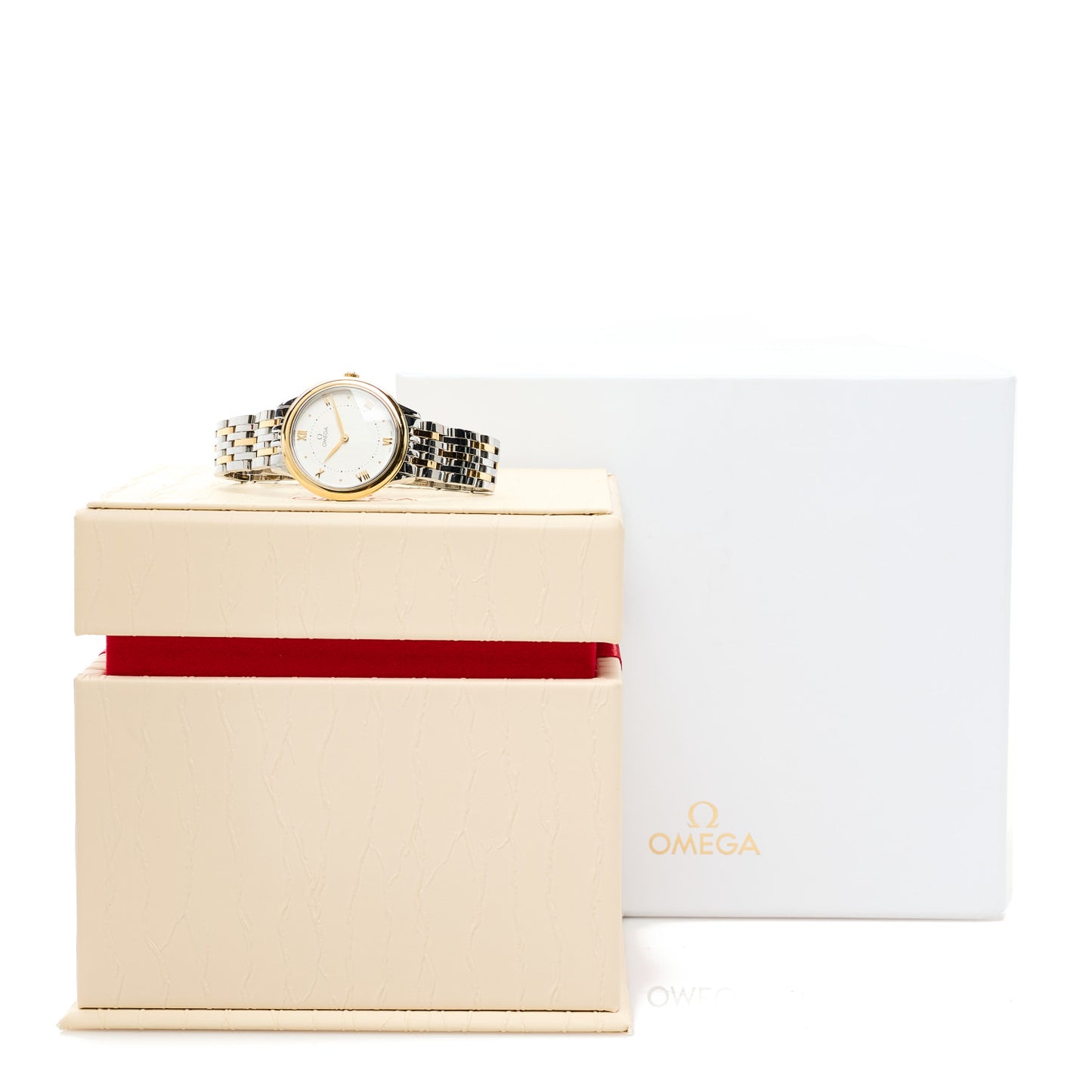 Stainless Steel 18K Yellow Gold 30mm De Ville Prestige Quartz Watch 434.20.30.60.02.002