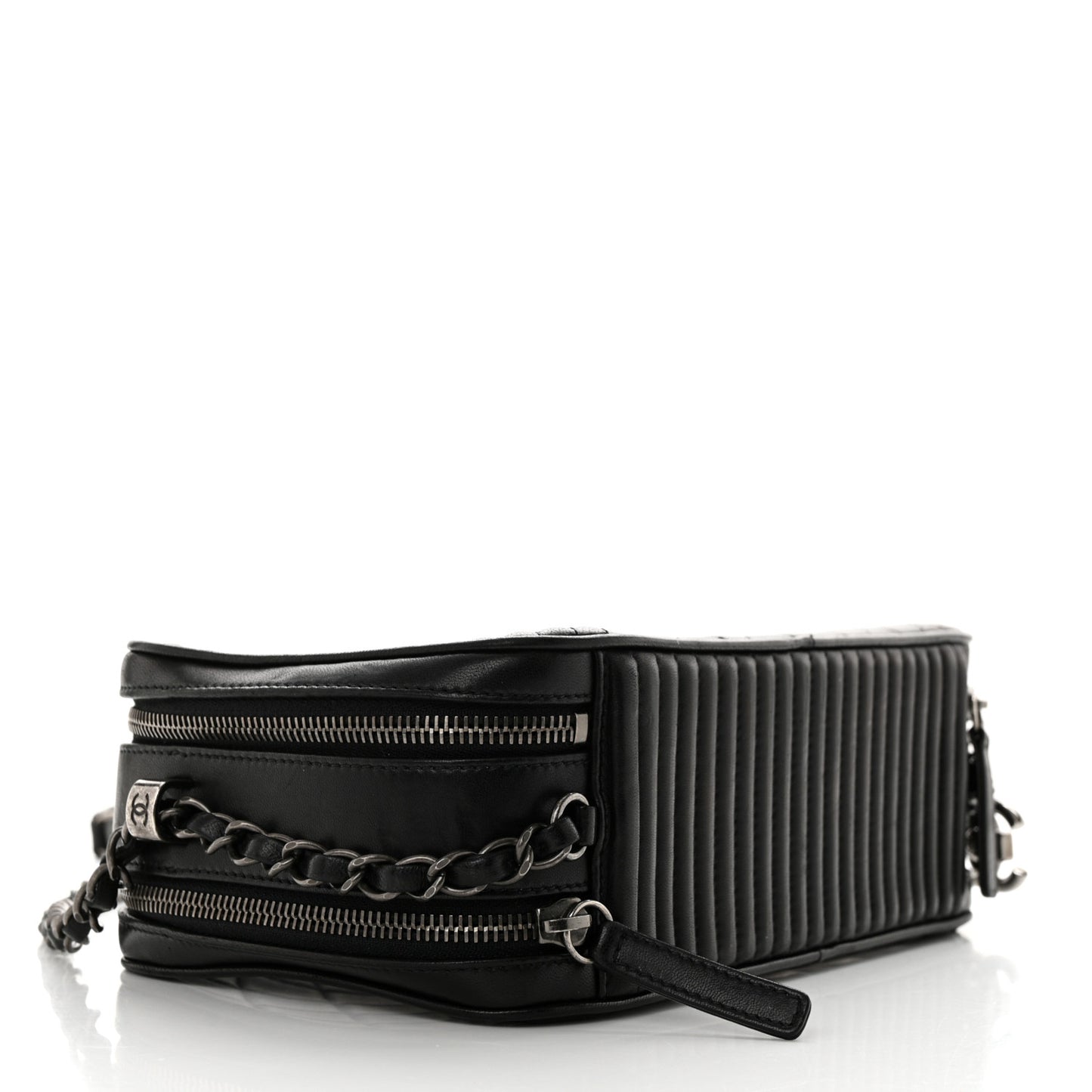 Lambskin Quilted Large Coco Boy Camera Bag Black