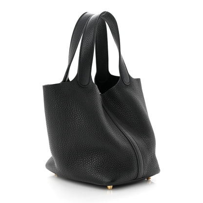 Hermes Taurillon Clemence Picotin Lock 18 PM Black 3 of 10