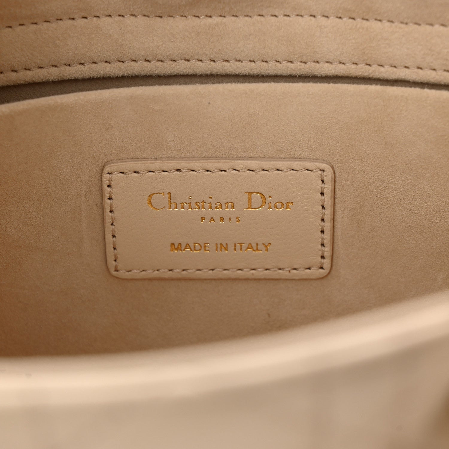 Christian Dior Lambskin Cannage Medium Lady D-Joy Sand 6 of 10