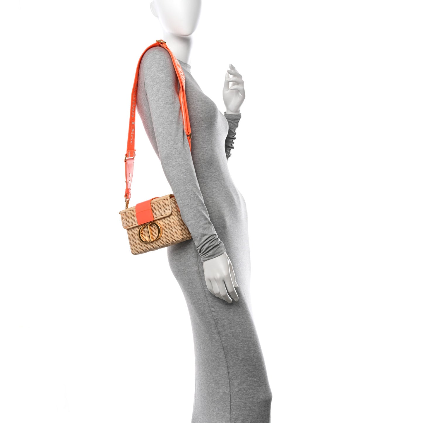 Wicker Oblique 30 Montaigne Box Bag Fluorescent Orange