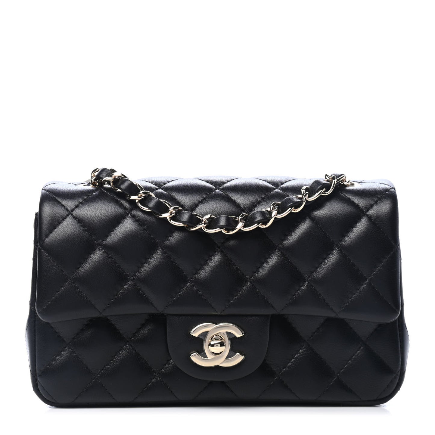 Fox Mink Goat Fur Nappa Karlito Bag Charm Black White Rosa