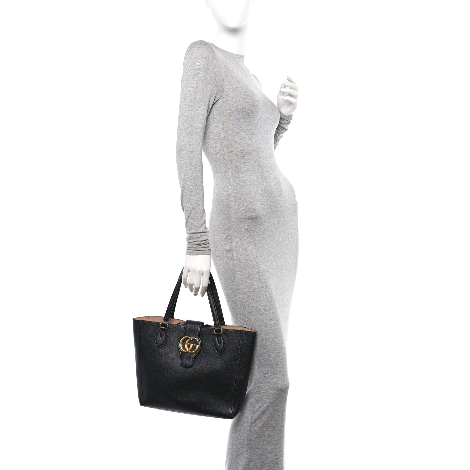 Gucci New Sakai Calfskin Lux Small Dahlia Tote Black 2 of 11
