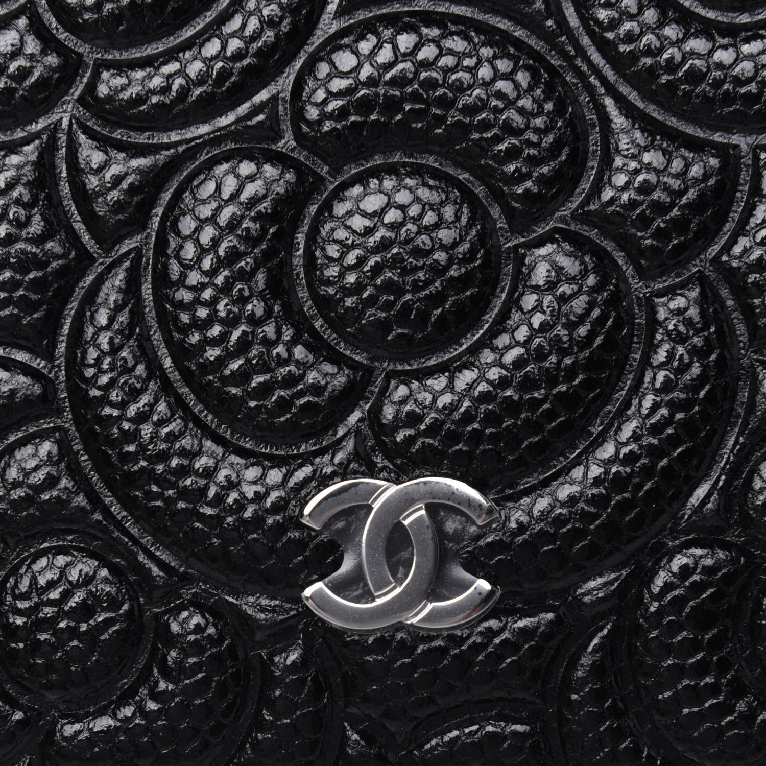 Chanel Caviar Camellia Embossed Chain Belt Bag Black 11 of 11