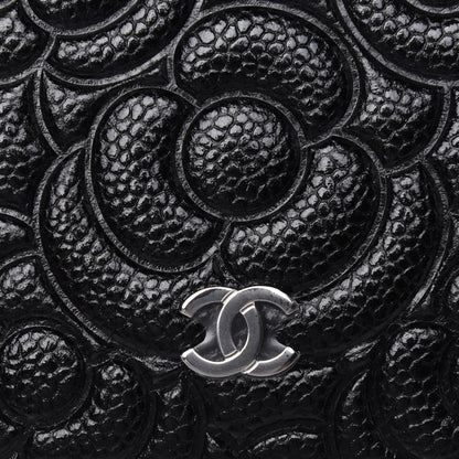 Chanel Caviar Camellia Embossed Chain Belt Bag Black 11 of 11
