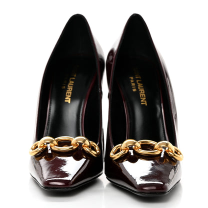 Saint Laurent Patent Severine Pumps 36 Deep 36 Bordeaux 2 of 8