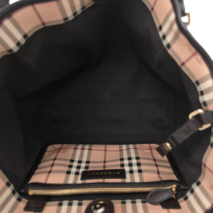 Burberry Haymarket Check Large Canterbury Tote Chocolate 5 of 11
