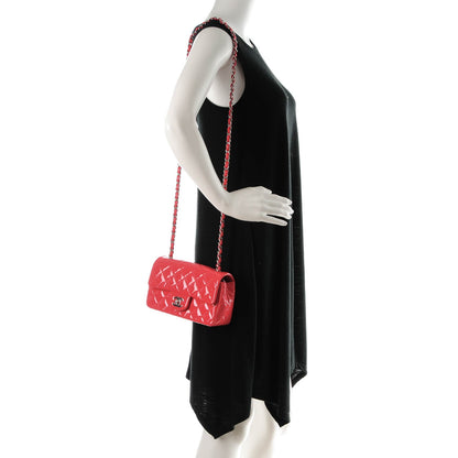 Chanel Patent Calfskin Quilted Mini Rectangular Flap Coral 2 of 7