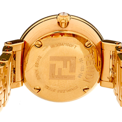 Fendi Stainless Steel Diamond Bezel Blue Mother of Pearl 19mm Fendi Forever Quartz Watch 4 of 4