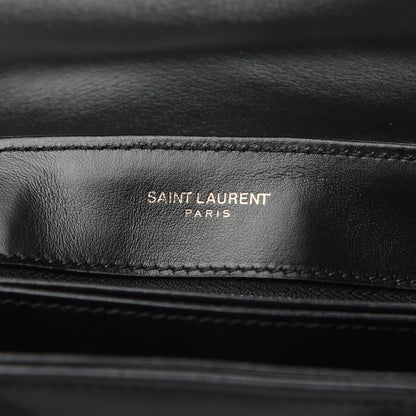 Saint Laurent Calfskin Y Quilted Monogram Toy Loulou Crossbody Bag Black 8 of 10