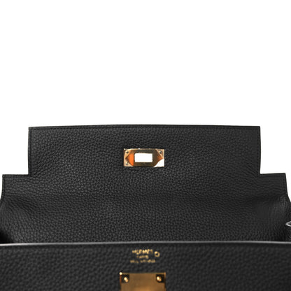 Hermes Togo Matte Alligator Kelly Retourne Touch 28 Black 20 of 39